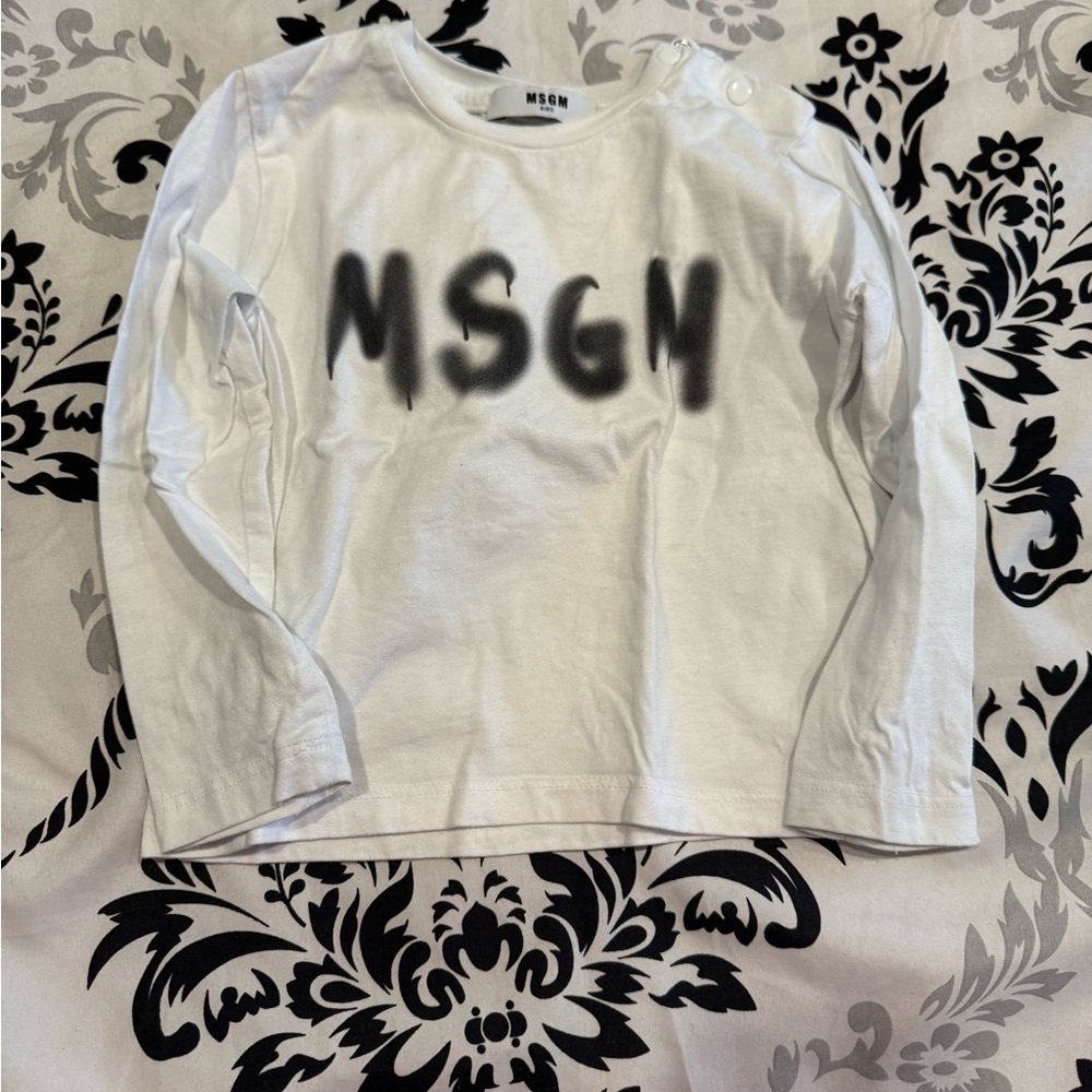 MSGM Kids White Long Sleeve Shirt